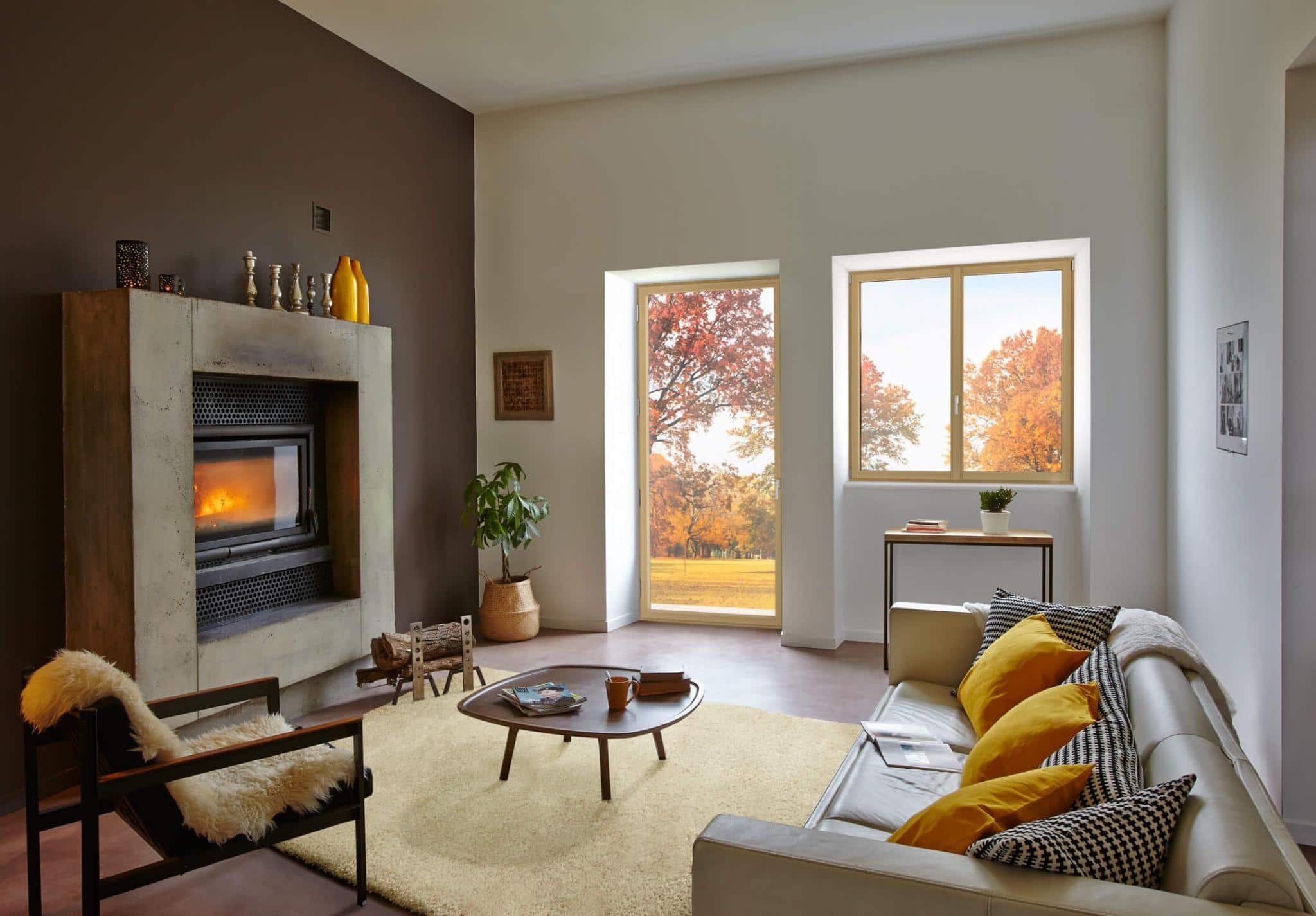 Fenêtres intérieur chêne en rénovation à Hennebont